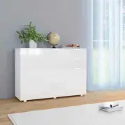 NNEVL Sideboard High Gloss White 107x35x76 cm