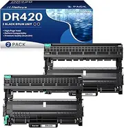 DR420 Drum Unit Compatible for Brother DR 420 DR-420 Work with HL-2270DW HL-2280DW HL-2230 HL-2240 MFC-7360N MFC-7860DW DCP-7065DN MFC-7360N Intellifax 2840 Printer (2 Pack, NOT Toner)