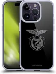 Head Case Designs Officially Licensed S.L. Benfica Black 2021/22 Crest Soft Gel Case Compatible with Apple iPhone 14 Pro