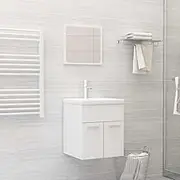Generic Bathroom Furniture Set White Engineered Wood,3070856