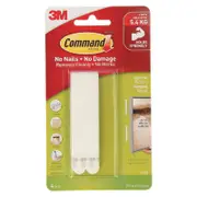 Command™ White Adhesive Narrow Picture Hanging Strips - 4 Pack