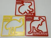 Vegemite Plastic Toast Stencil Bundle Koala Emu & Kangaroo Australian Animals