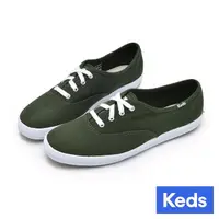 在飛比找momo購物網優惠-【Keds】CHAMPION 品牌經典帆布休閒鞋-橄欖綠(9