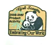 PATCH GSA Girl Scouts Embracing Our World 2006 2007 Product Activity Panda Bear