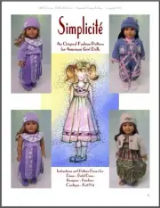 "Simplicité" Fashion Pattern for American Girl Dolls