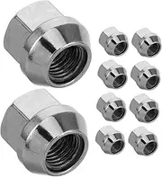 JUMPLAWN 10pcs Open End Wheel Lug Nuts Durable Acorn Nuts for Truck Tires Versatile Fit for Automotive Parts for Car Flanges and Wheel Hubs