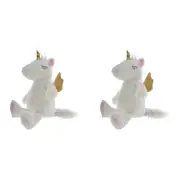 2x Gibson Gifts Plush Rainbow Unicorn Kids/Children Cute Soft Cuddly Toys
