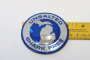 Unsalted Shark Free Michigan Great Lakes 3 inch auto emblem