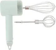OFFSCH 1Set Cordless Electric Egg Mixer Lightweight Speed Kitchen Tool for Baking USB Rechargeable Handheld Beater Space Saving Design for Desserts and Cakes Green