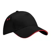 Beechfield Unisex Ultimate 5 Panel Contrast Baseball Cap With Sandwich Peak / Headwear