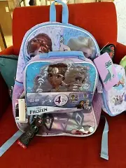 Frozen Elsa And Anna Backpack 4 Piece Set With Lunch Box New With Tags