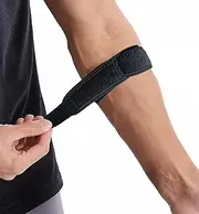 Wrist Elbow Strap for Sports, Gym, Workout, Tennis, Badminton, Basketball, Hand Belt, Elbow Arm Strap, Weight Training Strap (Black)