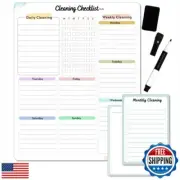 Premium Quality Cleaning Checklist Dry Erase Magnetic Whiteboard for Refriger