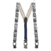 SuspenderStore Vintage Ribbon Golf Talk Suspenders - BUTTON