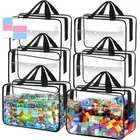 Toy Storage Bags 6 Packs, Kids Toy Storage Organizer with Zipper and Labels, ...