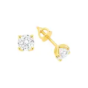 Alora 14ct Gold 1 1/2 Carats Tw Lab Grown Diamond 4 Claw Stud Earrings