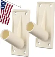 INOOMP 2Pcs Flagpole Base Wall Mount Bracket Durable Plastic Holder for Garden Holiday Advertising Flags Weather Resistant Design for Secure Display Walls Yards Roofs Trucks