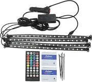 CHILDWEET Car Interior Led Lights Strip Wireless Remote 72 Led RGB Easy to Install for Ambiance Lighting