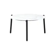 Livsip Coffee Side Marble Table Outdoor Patio Furniture Garden 50cm Round Desk