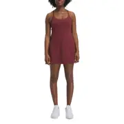 Reebok Lux Strappy Dress Classic Maroon Womens Workout Sleeveless Activewear