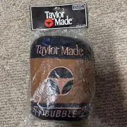 TaylorMade Ti Bubble 2 Driver Golf Club Head Cover Brown Black Suede NEW