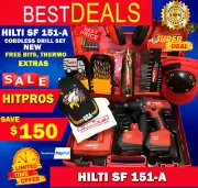 HILTI SF 151-A CORDLESS DRILL SET, NEW, FREE BITS, THERMO, EXTRAS, FAST SHIP