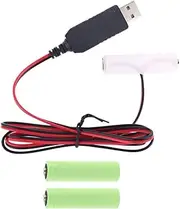 2M LR6 AA Battery Eliminator USB Power Supply Cable Replace 1-4pcs 1.5V AA Battery (4.5V)