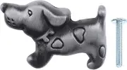 TEHAUX 1 Set Drawer Handle, Cute Dog Knobs with Screw Metal Door Handles Kids Cupboard Knobs Pull for Wardrobe Cabinet Dresser Room