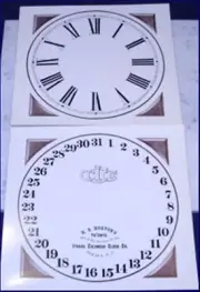 ITHACA CALENDAR CLOCK REPLACEMENT DIALS FOR THE EARLY FARMER #10 OLD STOCK GLOSS