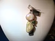STARBORN CREATIONS SILVER NECKLACE QUARTZ TOURMALINE JASPER PENDANT $148 Tag!