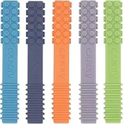 Xtra Tough Sensory Chew Stick Toys (5 Pack) - Designed for ADHD, Autism, SPD, Oral Motor Stimulation, Special Needs - Extra Tough Sensory Oral Motor Chew Tool (Toughest - Aggressive Chewer)