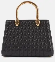 [Bvlgari] Bvlgari Serpentine Duo leather tote bag One size black