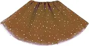 [WINROLA] Little Girls Stars Sequins Tutu Skirt Princess Ballet Dance Dress for 0-6 Y Sparkle Elastic 3 Layered Tulle Tutu Skirt