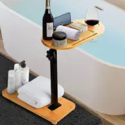 Bathtub Tray Table Adjustable Bath Side Table Wine Glass Sofa Side End Table AU