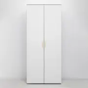 Stockholm Storage Cupboard Slim - White - Scandi Brass