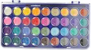 Tofficu 36 Color Watercolor Paint Set Kit Mini Travel Watercolor for Painting Paint Box Brush Student Artist