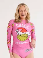 Womens Grinch Rash Vest