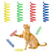 Thin Colorful Springs Cat Toy - Bouncy Toys for Medium Indoor Cat Breeds to B...