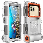ShellBox Waterproof Mobile Phone Case 7.0 Inch Underwater Waterproof Mobile Phone Case Waterproof Swimming Bathing Compatible for iPhone 15 15 Pro 14 13 12 15 Pro Max Samsung S23