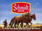Schmidt Horse And Plow Scene 18" x 24" Metal Sign