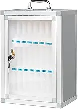 Aluminum Alloy Lockable Phone Secure Box, Easy-to-Carry Mobile Phone Storage Cabinet,Wall-Mounted Cell Phone Organizer,Secure Phone Cabinet (Color : Silver, Size : 24)