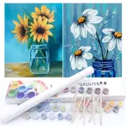 Paint by Numbers Kit for Adults Beginners,12" Wx16 L 2 Pack Canvas for Painti...