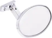 United Pacific Oval Chrome Plated Aluminum Interior Rear View Mirror With Screw-On Mount, 70804