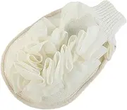 CANIGHT Flax Material Sided Dual-purpose Back Bath Brush Shower Skin Scrubbing Glove
