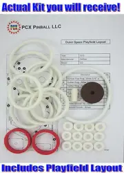 1972 Gottlieb Outer Space Pinball Machine Rubber Ring Kit