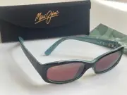 Maui Jim PUNCHBOWL Polarized Sunglasses Black-Blue/Rose Glass 219-03 New
