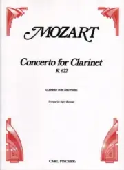 CARL FISCHER MOZART CONCERTO FOR CLARINET K. 622 MUSIC BOOK WITH PIANO BRAND NEW