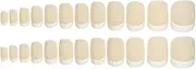 24X Girls Fake Nail Tip False Nails Natural Artificial Full Cover Short Nail