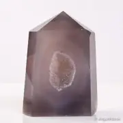 254g81mm Druzy Agate Geode Tower Point Natural Crystal Polished Quartz Healing