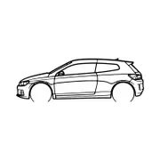 Ignite Laser Volkswagen 2016 Scirocco Tsi Silhouette Metal Wall Art Rustic Metal 47inch/120cm